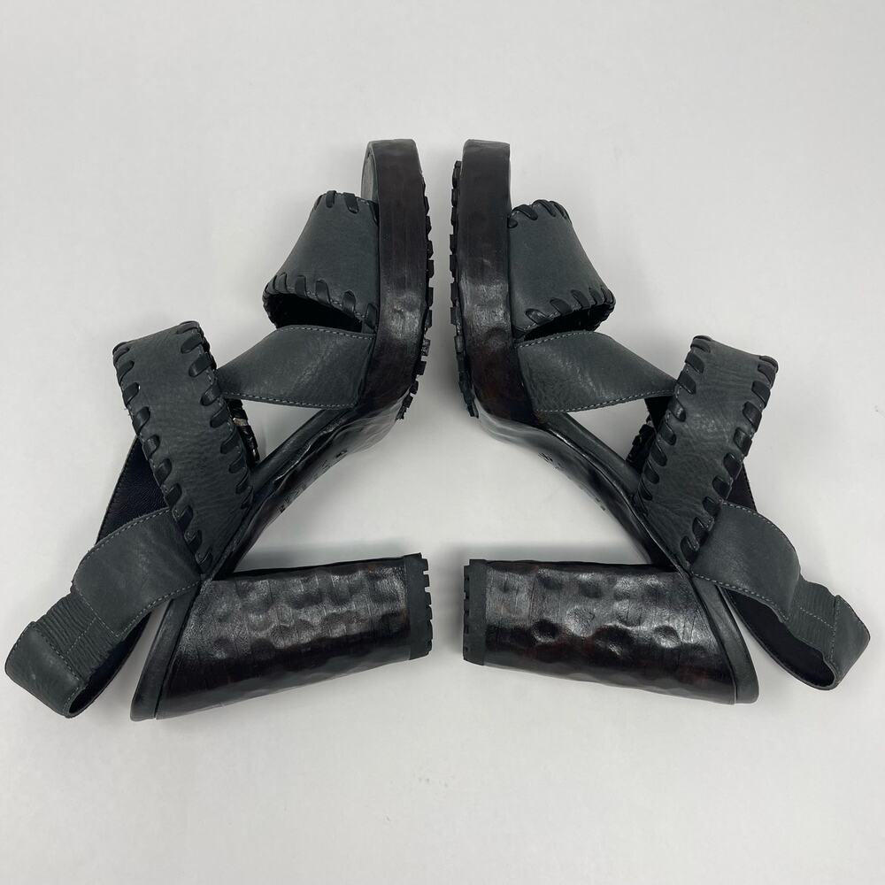 John Fluevog Tuggawar Hopscotch Black Strappy Heels (6.5) - Picture 6 of 13